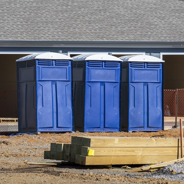 how often are the porta potties cleaned and serviced during a rental period in Buxton